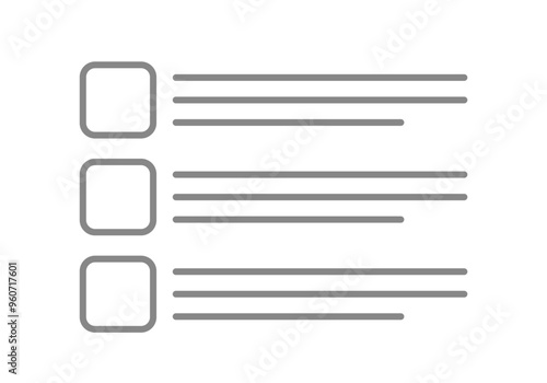 Lista de opciones con casillas para marcar