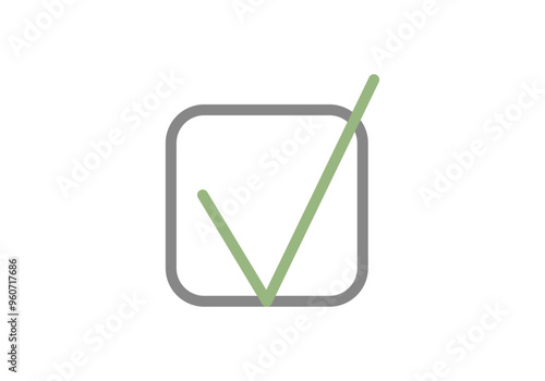 Casilla de tic afirmativo de aceptación