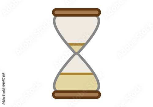 Reloj de arena de bordes marrones