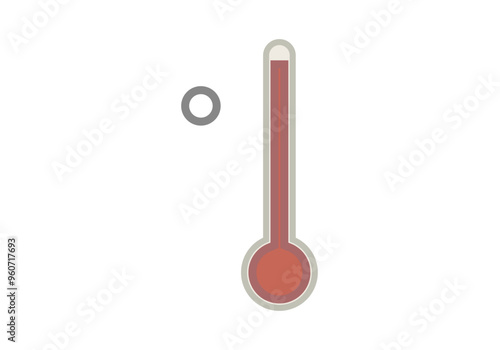 Termómetro de altas temperaturas rojo