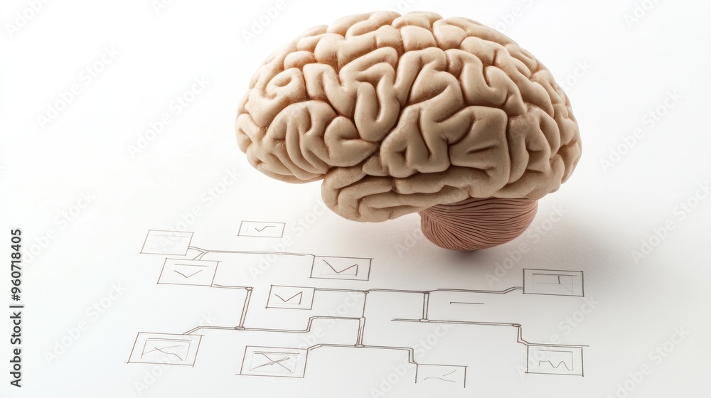 Human Brain Model On Diagram Human Brain Model On Diagram