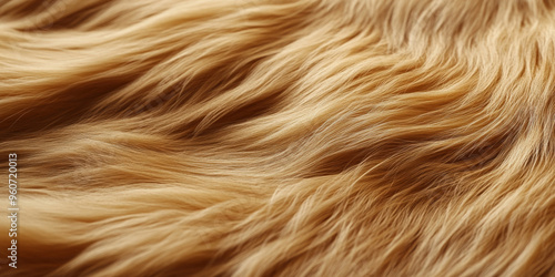 A fur textured surface with fine, silky strands, gently flowing in one direction, creating a smooth, soft look. photo