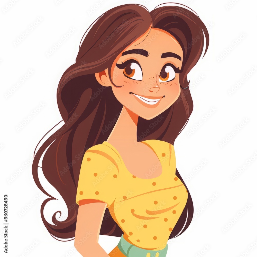 woman smiling illustration. woman smiling illustration.