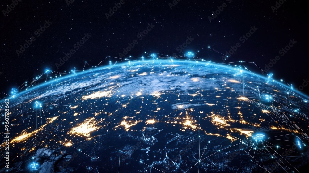 Obraz premium Global Network Connectivity