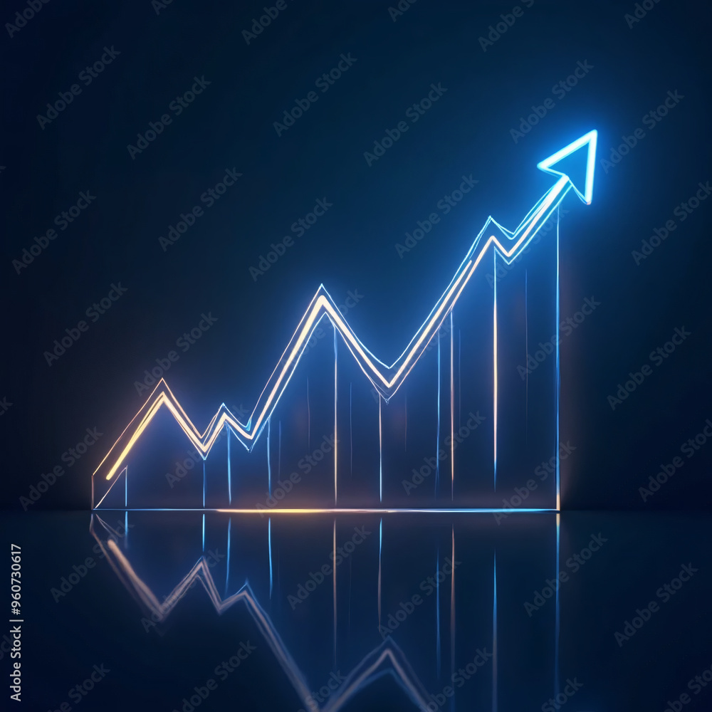 business graph with arrow business graph with arrow
