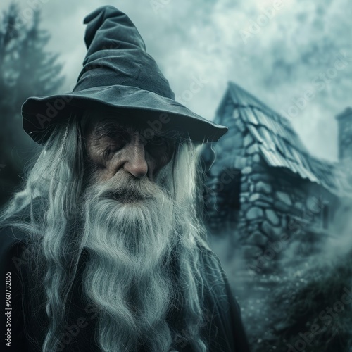 old wizard in the fog.