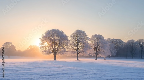 sunrise in the fog