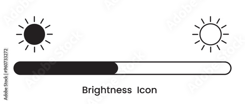 Brightness Icon, vector, Adjust Contrast icon ,vector silhouette. Screen brightness icon for UI UX website, mobile app, logo. Temperature icon, vector. Vector illustration.