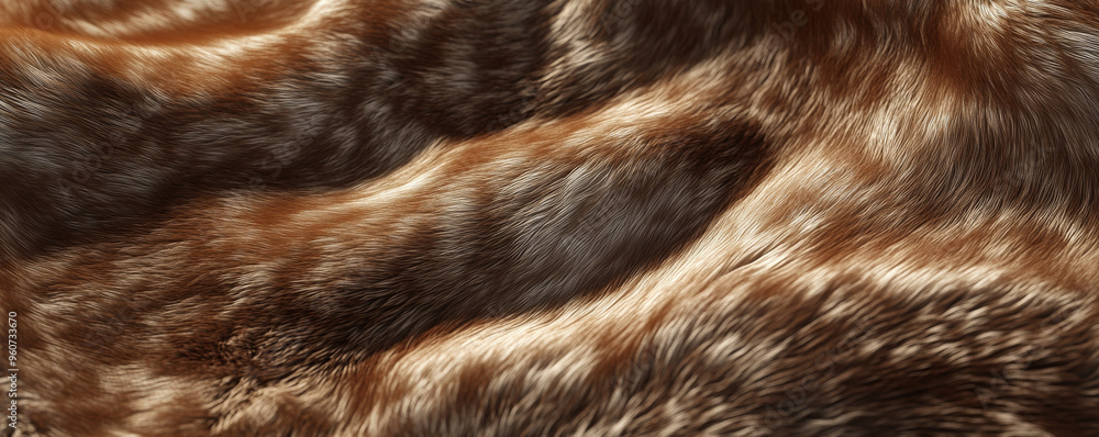 A fur textured surface with sleek, short fur, reflecting light to create a smooth, shiny appearance with subtle tonal shifts. A fur textured surface with sleek, short fur, reflecting light to create a smooth, shiny appearance with subtle tonal shifts.