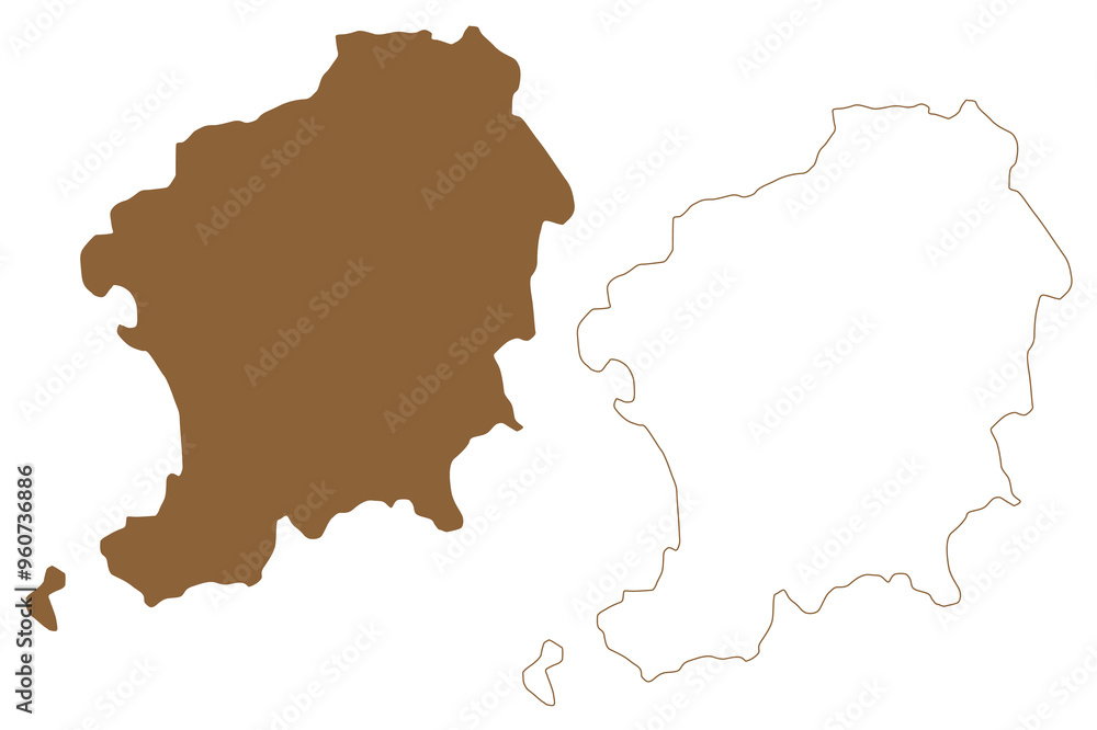 Money Island (Republic of the Union of Myanmar, Burma, Mergui, Myeik Archipelago, Indian Ocean) map vector illustration, scribble sketch Ngwe Kyun map Money Island (Republic of the Union of Myanmar, Burma, Mergui, Myeik Archipelago, Indian Ocean) map vector illustration, scribble sketch Ngwe Kyun map