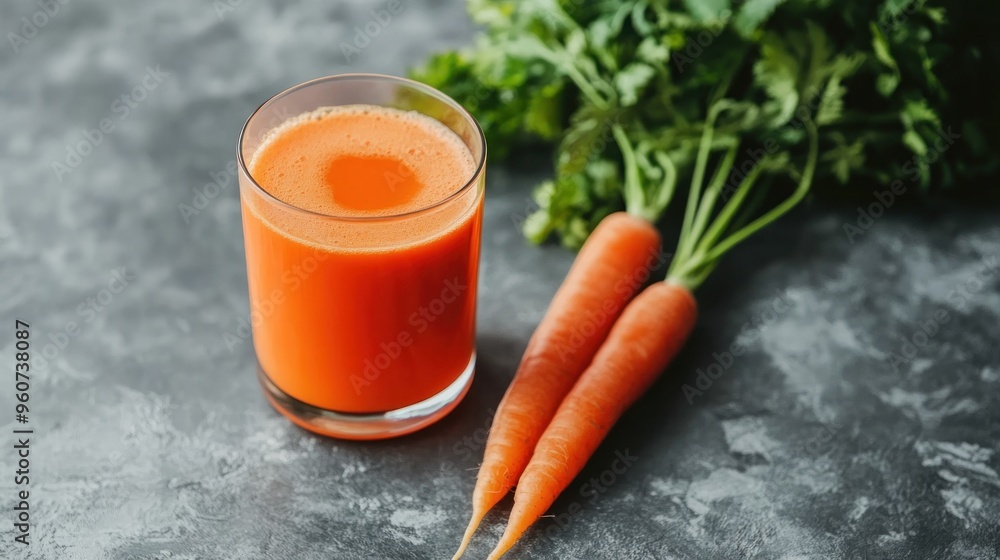 Fresh Carrot Juice and Carrots Fresh Carrot Juice and Carrots