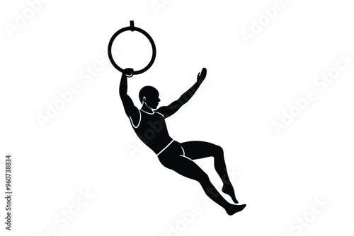 Gymnastic silhouette vector design