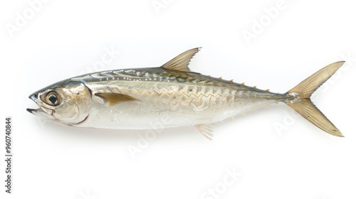 Atlantic bonito fish, white background (Sarda sarda) photo