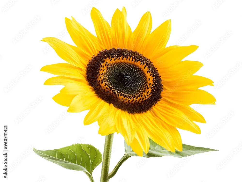 Obraz premium Sunflower flowers isolated on white background Yellow flower