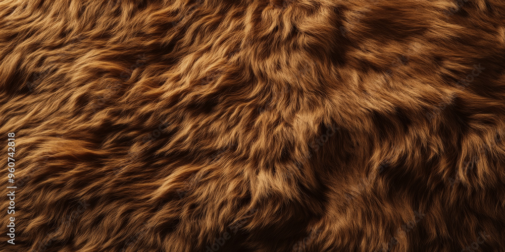 A fur textured surface with coarse, rugged strands, providing a natural, untamed appearance with a rich variety of tones. A fur textured surface with coarse, rugged strands, providing a natural, untamed appearance with a rich variety of tones.