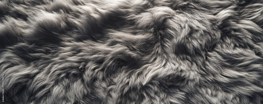 Fototapeta premium A fur textured surface with thick, woolly fur, providing a cozy and warm feel, with subtle variations in tone.