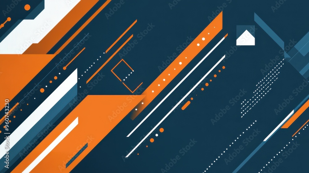 Modern Vector Background Geometric Blue and Orange Design Modern Vector Background Geometric Blue and Orange Design