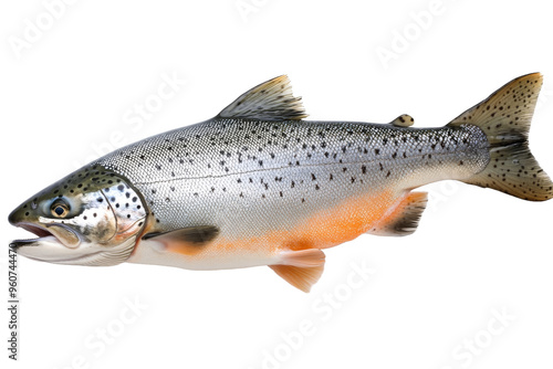 trout on white background