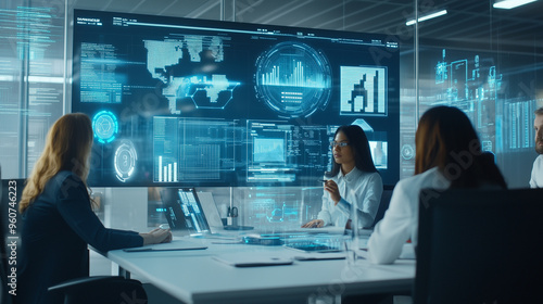 business team working together in office