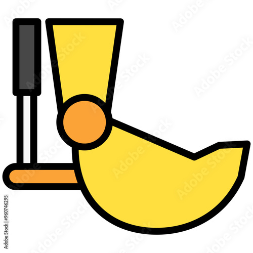 Excavator Bucket lineal multi color icon. related to heavy machinery industry, construction theme. best for UI, UX, app and web development.