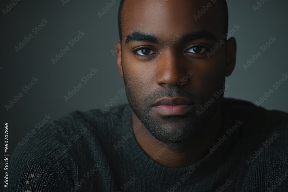 The man appears deep in thought, conveying a sense of seriousness and introspection in a softly lit environment. Generative AI The man appears deep in thought, conveying a sense of seriousness and introspection in a softly lit environment. Generative AI