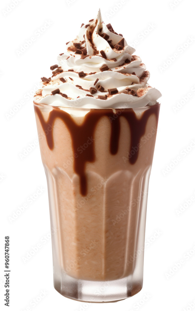 PNG Chocolate milkshake smoothie on the white background PNG Chocolate milkshake smoothie on the white background