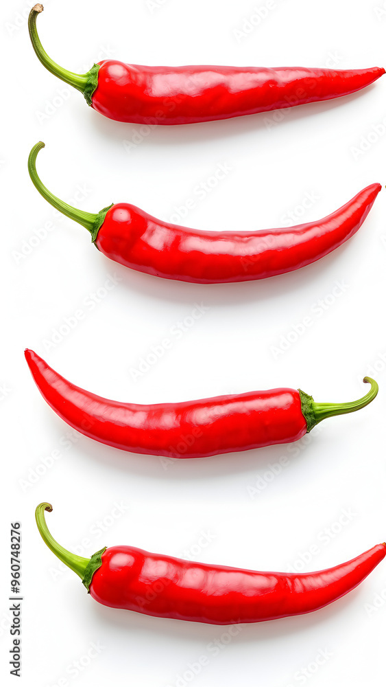 Red Peppers Isolated on White and Translucent Background
Red Peppers Isolated on White and Translucent Background