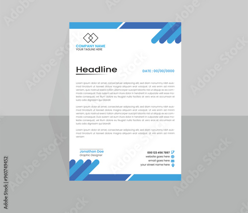 Modern business and corporate letterhead design, creative modern letterhead template. 