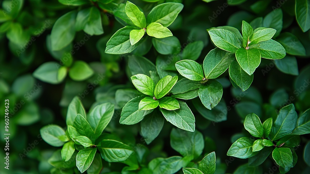 A lush green bush with many leaves A lush green bush with many leaves