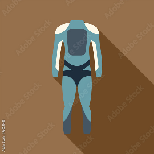 Diving suit with long sleeves and legs, designed for warmth and protection in water sports