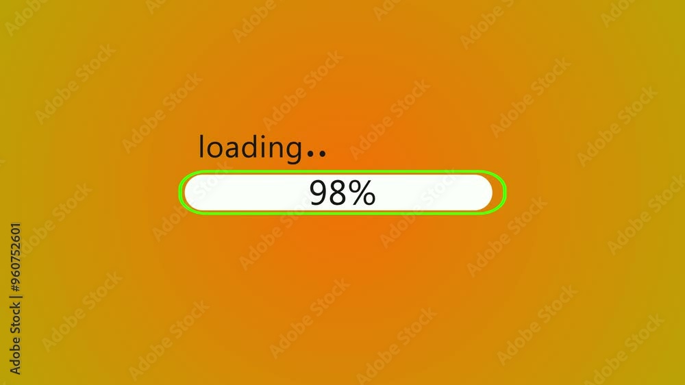 Loading bar animation on transparent background with gradient ramp ...