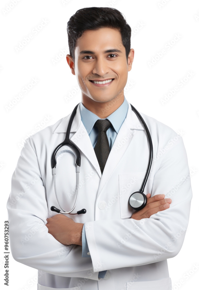 PNG A Mexican male doctor portrait on the white background PNG A Mexican male doctor portrait on the white background