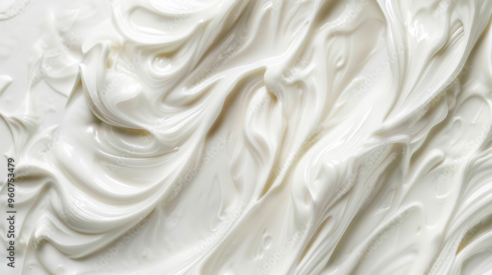 Top view of white buttercream for decorating cake, silky smooth buttercream. Top view of white buttercream for decorating cake, silky smooth buttercream.