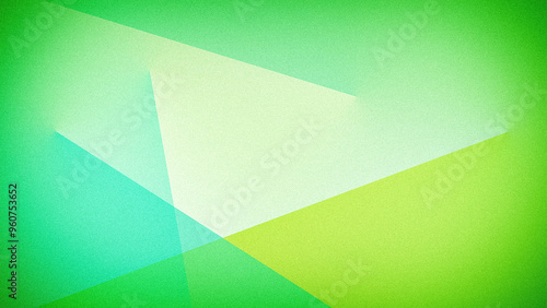 Fresh abstract geometric background in 4K with grainy textures and gradients of green, mint, and lime hues. Ideal for eco-themed backdrops, wallpapers, or banners