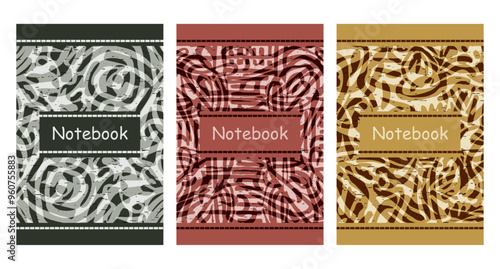 Pattern for notebooks, brochures, book covers, catalogues.