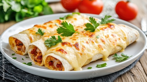 Flavorful Spicy Cheese-Loaded Mexican Enchiladas - Delicious Culinary Delight from Mexico