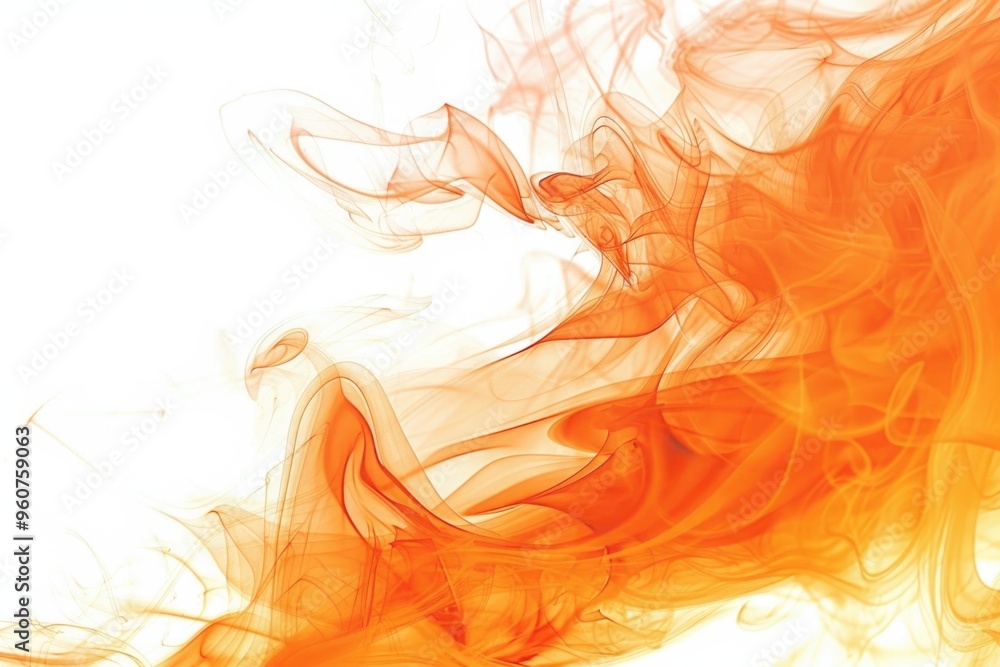 A close-up shot of flames on a white background, suitable for use in design and editorial contexts A close-up shot of flames on a white background, suitable for use in design and editorial contexts