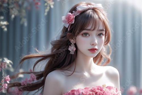 preetty beautiful female nice dress
