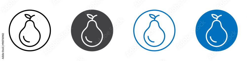 Avocados icon flat editable icon mark set. Avocados icon flat editable icon mark set.