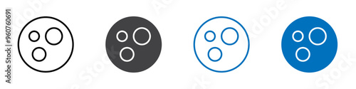 Bubbles icon flat editable icon mark set.