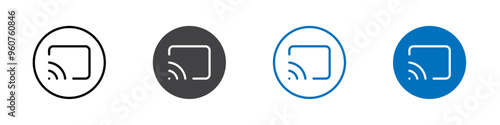 Cast icon flat editable icon mark set.