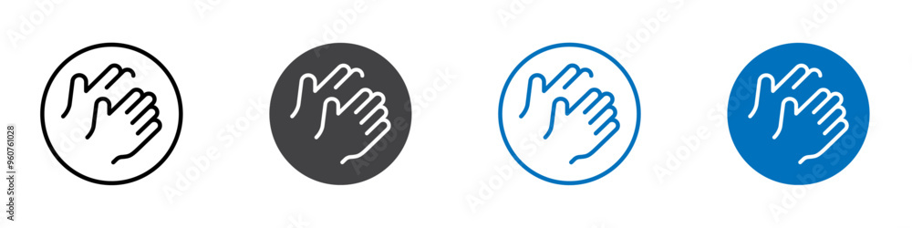 Fototapeta premium Clapping icon flat editable icon mark set.