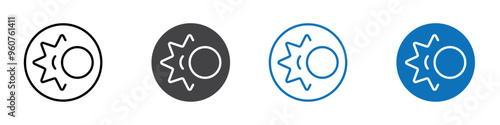 Eclipse icon flat editable icon mark set.
