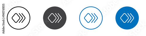 Keyframes icon flat editable icon mark set.
