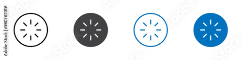 Loading icon flat editable icon mark set.