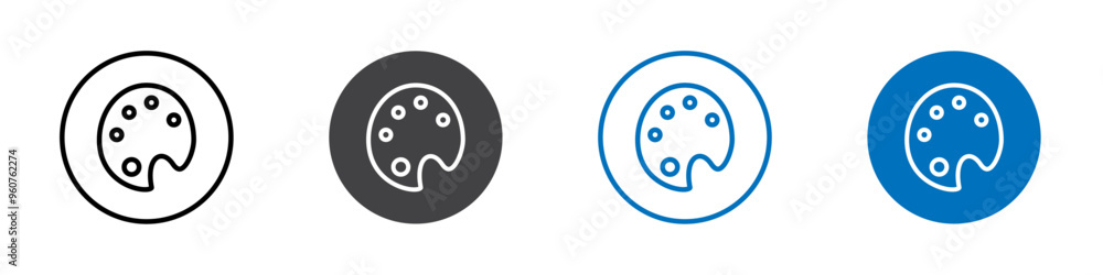 Obraz premium Paint icon flat editable icon mark set.