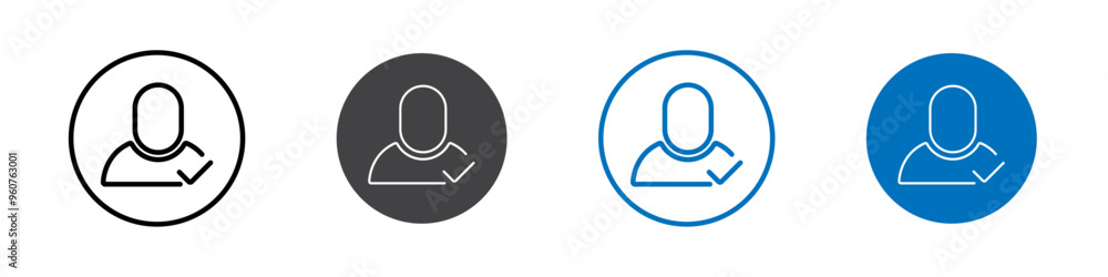 User icon flat editable icon mark set. User icon flat editable icon mark set.