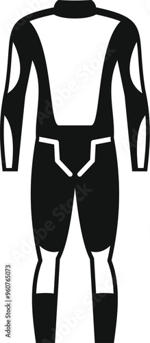 Motorcycle protective gear suit protecting motorcyclist icon