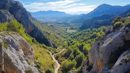 Valley view: Laguart, Alicante, Spain photo