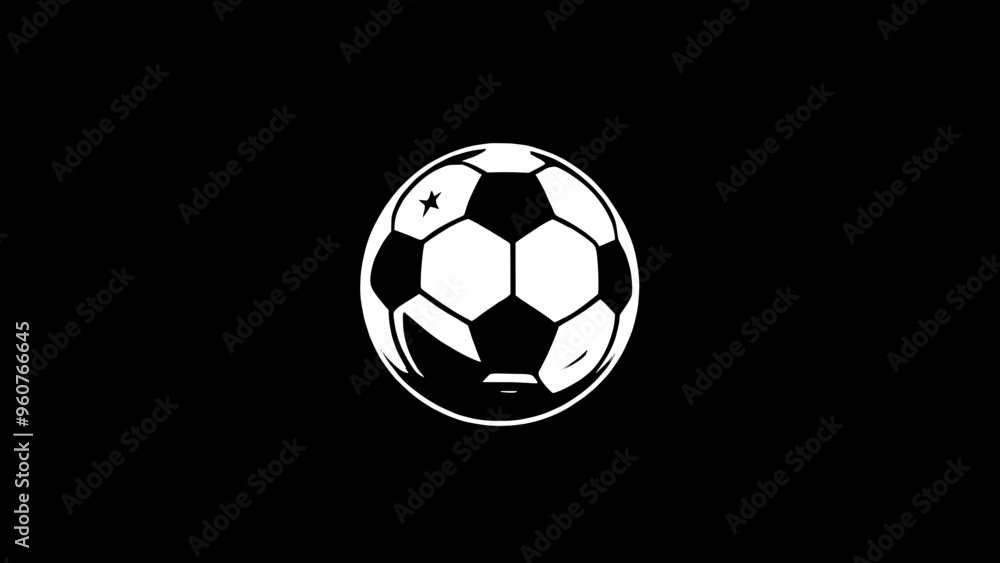 Obraz premium soccer ball on black background